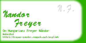 nandor freyer business card