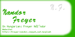 nandor freyer business card